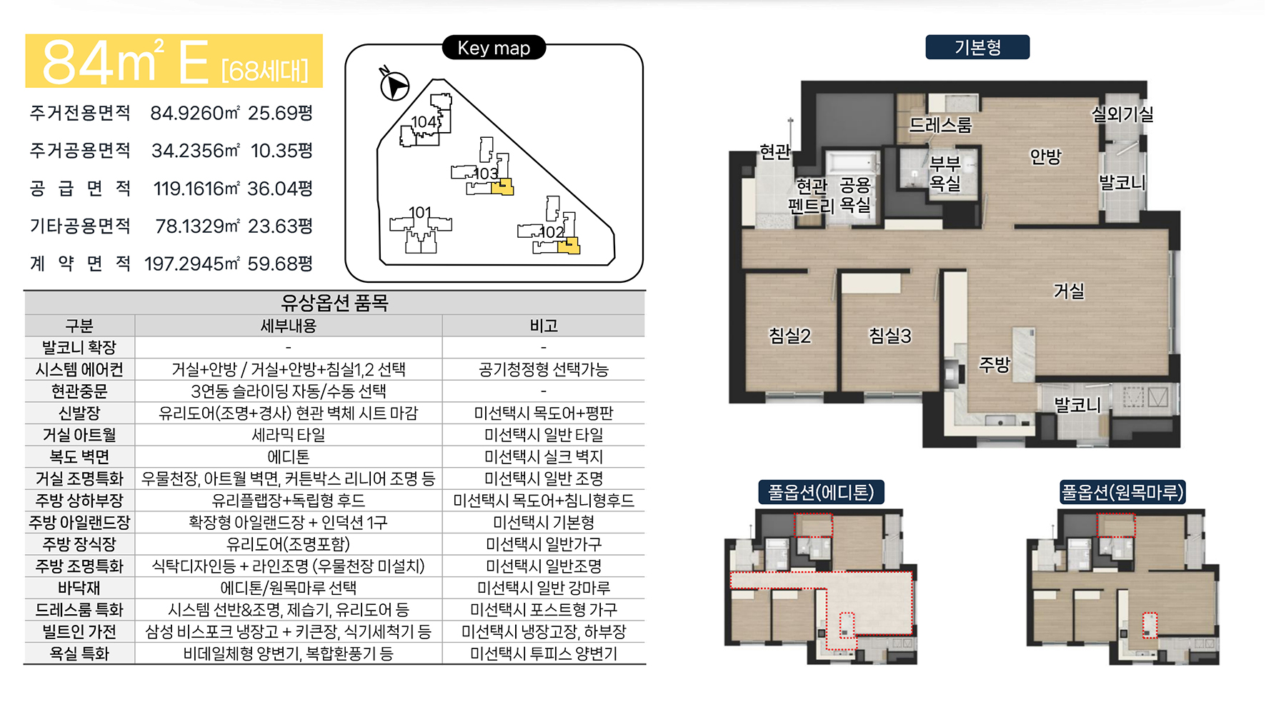 울산 신복역 비스타메트로 평면안내